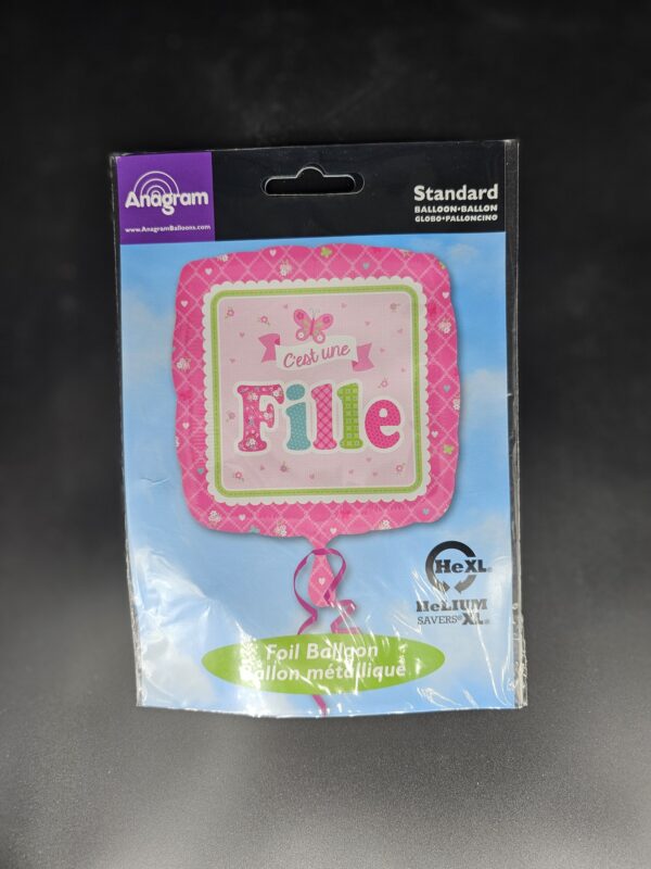 Ballon en alu "Bienvenue petite Princesse" - Fille 43 cm