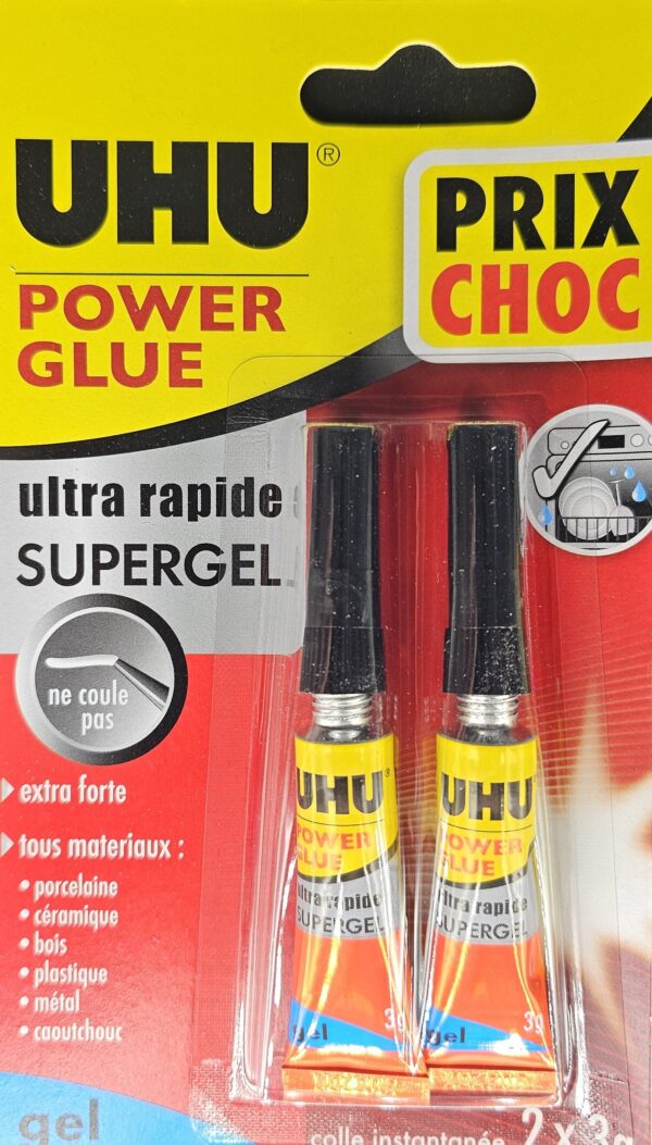 UHU Sekundenkleber POWER GLUE "ultra rapide", 3 g