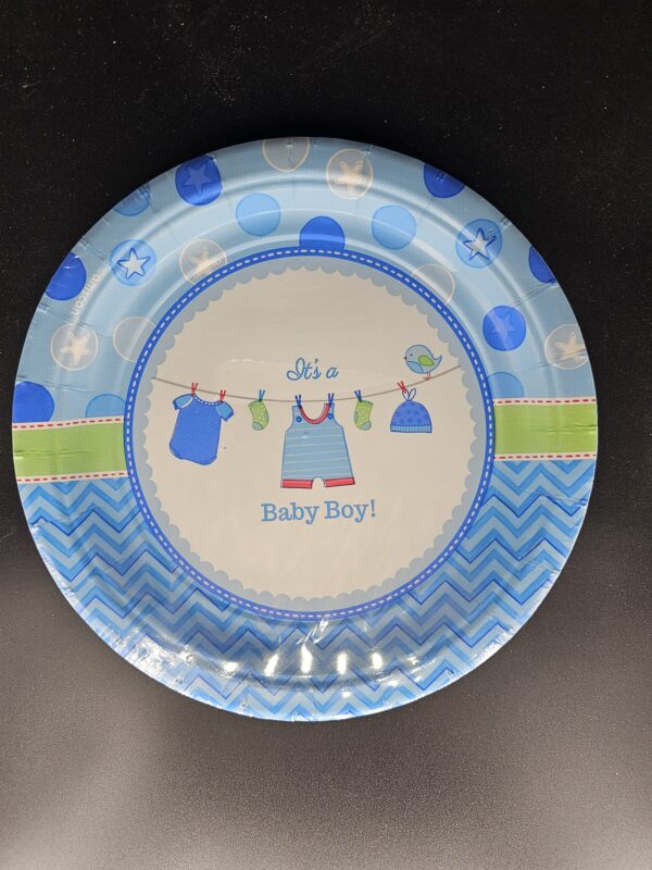 8 Kuchenteller Baby Shower Party, Baby Boy, 17,8 cm