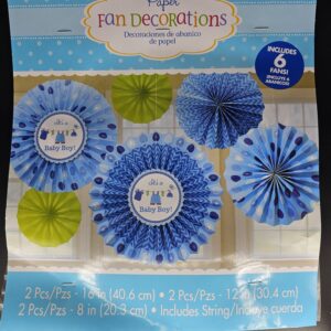 Amscan 291491 mit Love Boy Papier Fan Dekoration,  Geburt Junge
