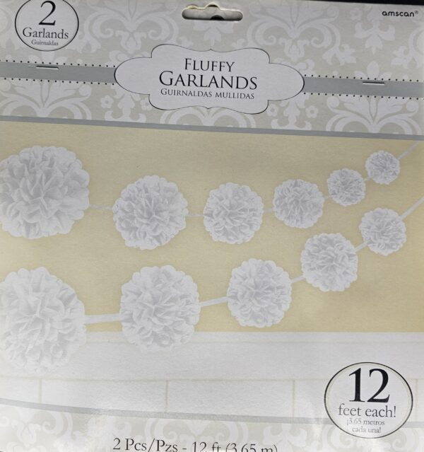 12 teilige Girlande von Amscan, Fluffy Girlande