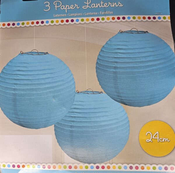 3× Papierlaterne 24 cm Durchmesser,  Dekoration,  Party – Bild 2