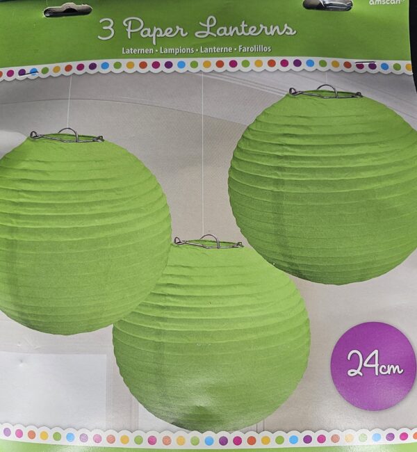 3× Papierlaterne 24 cm Durchmesser,  Dekoration,  Party – Bild 3