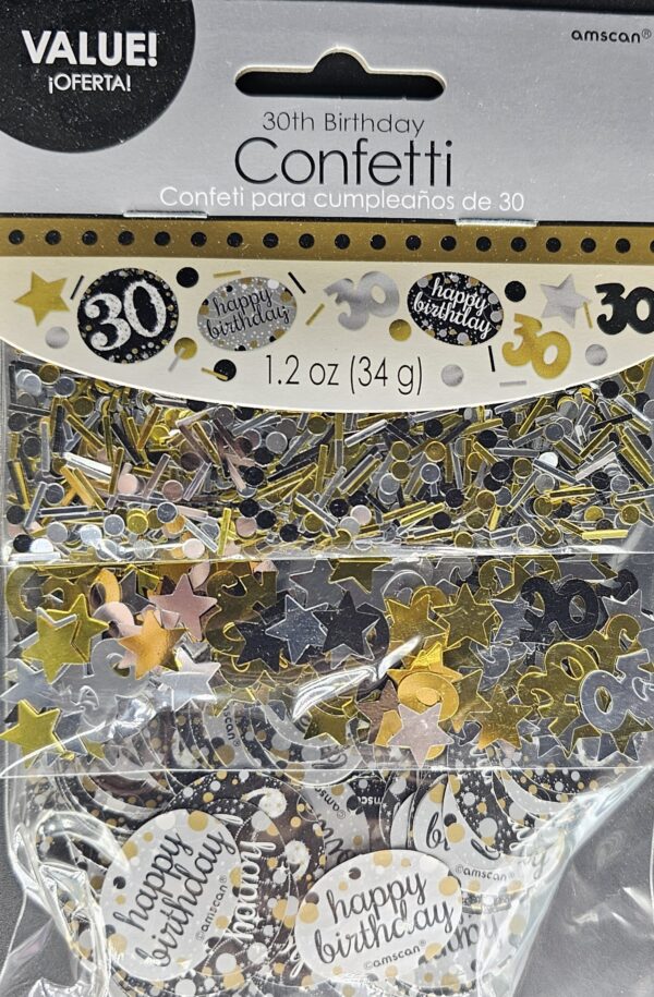 Amscan Konfetti 30 Geburtstag 34g , Geburtstag