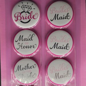 Hen Party Bride and Hen Badges 4.5cm /8