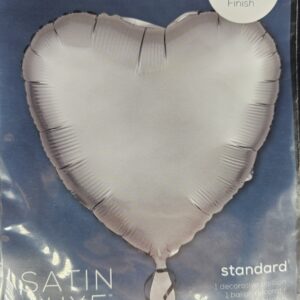 Anagram Herz Folienballon -43 cm- silber Hochzeitsballons Partydeko Herzballon Raumdeko
