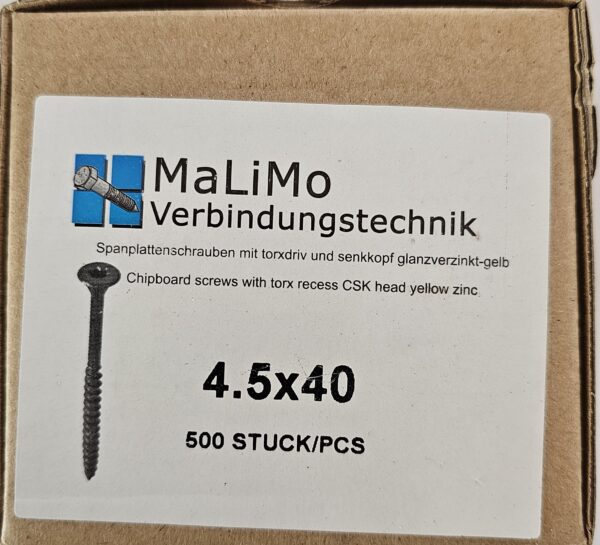 malimo Spannplattenschrauben 4,5×40 torx